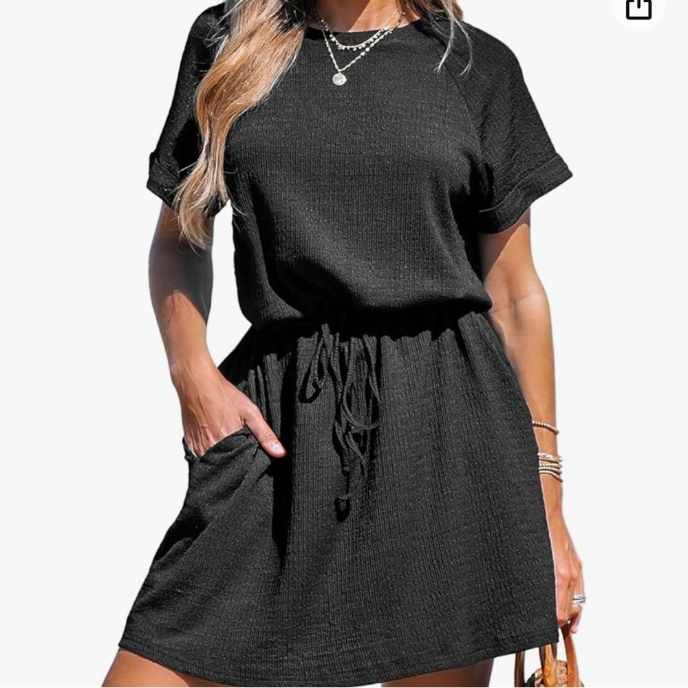 🌴SUPER SALE DRAWSTRING SWIM COVER DRESS - Picture 4 of 8